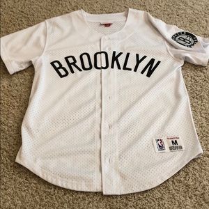 Authentic Mitchell & Ness Brooklyn Nets Jersey